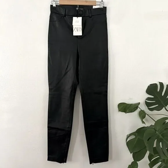 ZARA faux leather leggings NWT - Picture 2 of 10